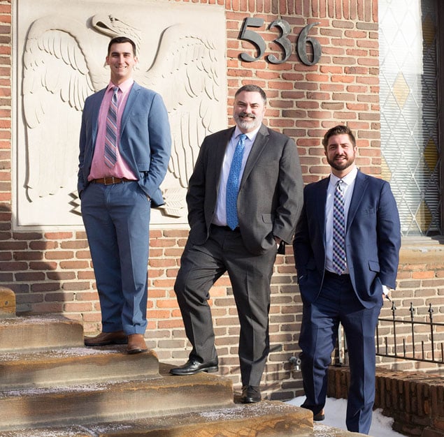 Attorneys Don Olsen Jr., Bryan Bowen and Peter Scranton