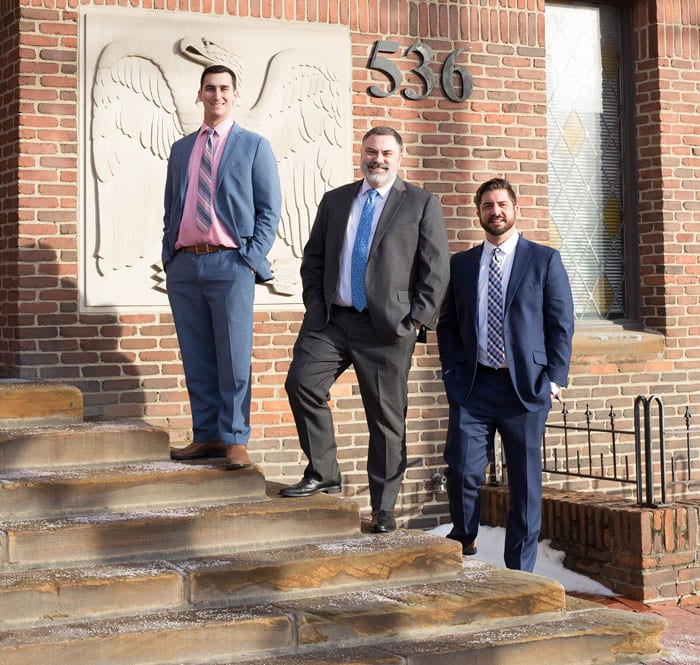 Attorneys Don Olsen Jr., Bryan Bowen and Peter Scranton